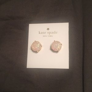 NWT. Kate Spade opal glitter gumdrop earrings